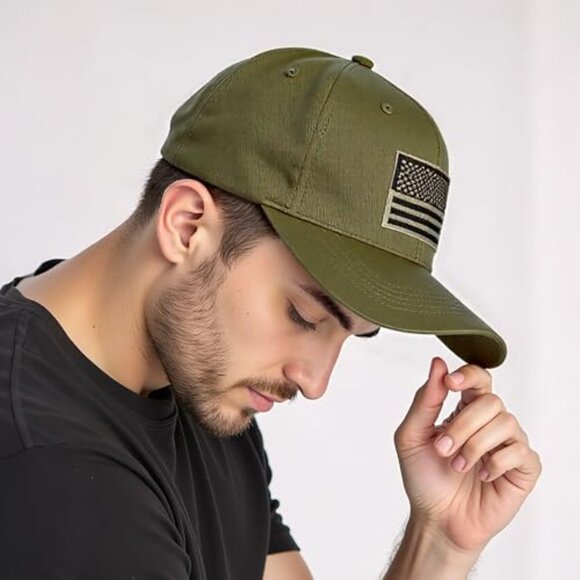 American Flag Baseball Hat Low Profile Washed Cotton Adjustable Classic - Picture 6 of 7